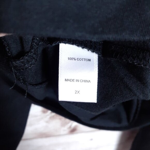 New Koolaburra by UGG Womens Tee T Shirt 2X Long Sleeve Top Black 403A - Picture 4 of 5